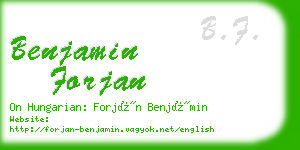 benjamin forjan business card